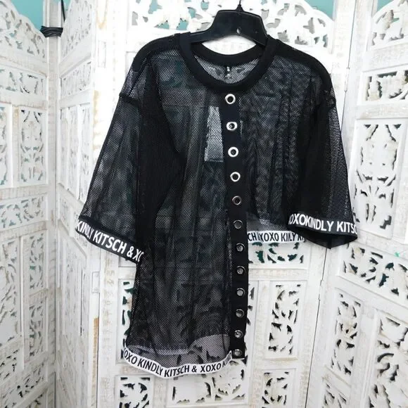 Sheer Black Top Size M - Picture 4 of 8